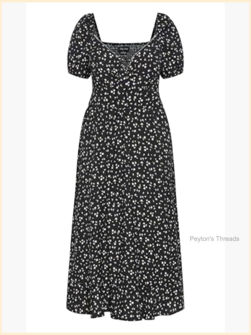 Plus Size Cap Sleeve Midi Dress with Pockets & Removable Belt - Picture 4 of 5